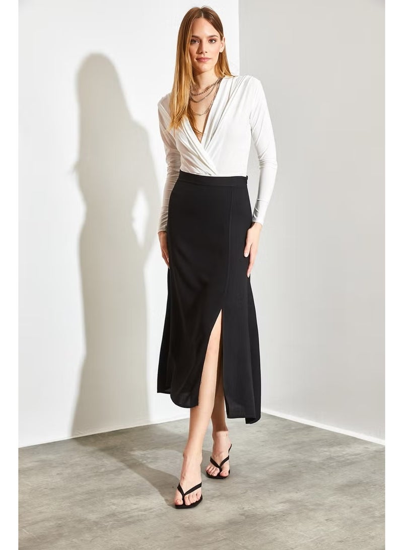 Shade Viscose Slit Skirt - Image 2