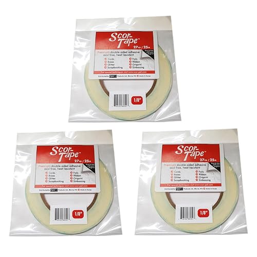 Scor-Pal Scor-Tape-1/8"X27 Yards SP201; Pack of 3 - Image 1
