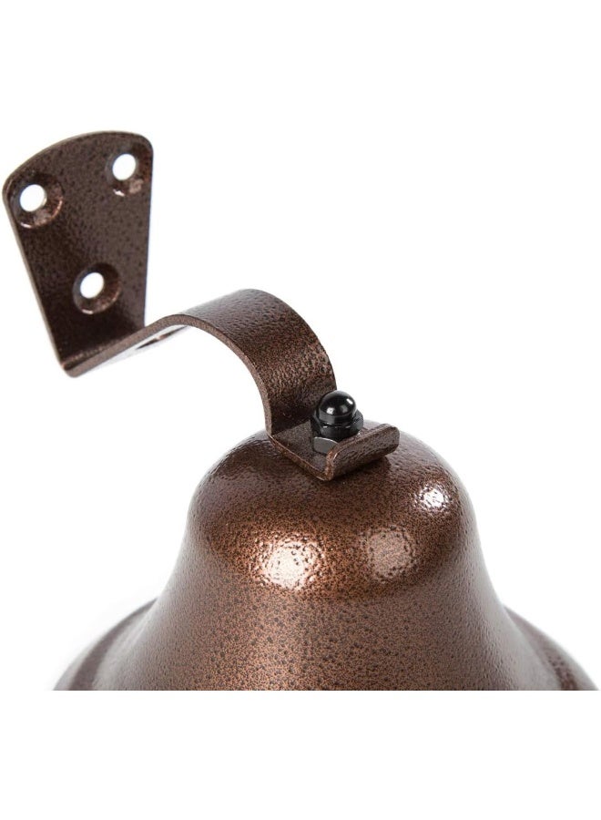WMM Hanging Bell Dinner Bell Outdoor Bell Bracket Mount Wall Bell Indoor Rope Bell Ship/Boat/Nautical/Door/School/Reception/Home/Church Bell(Copper) - Image 4