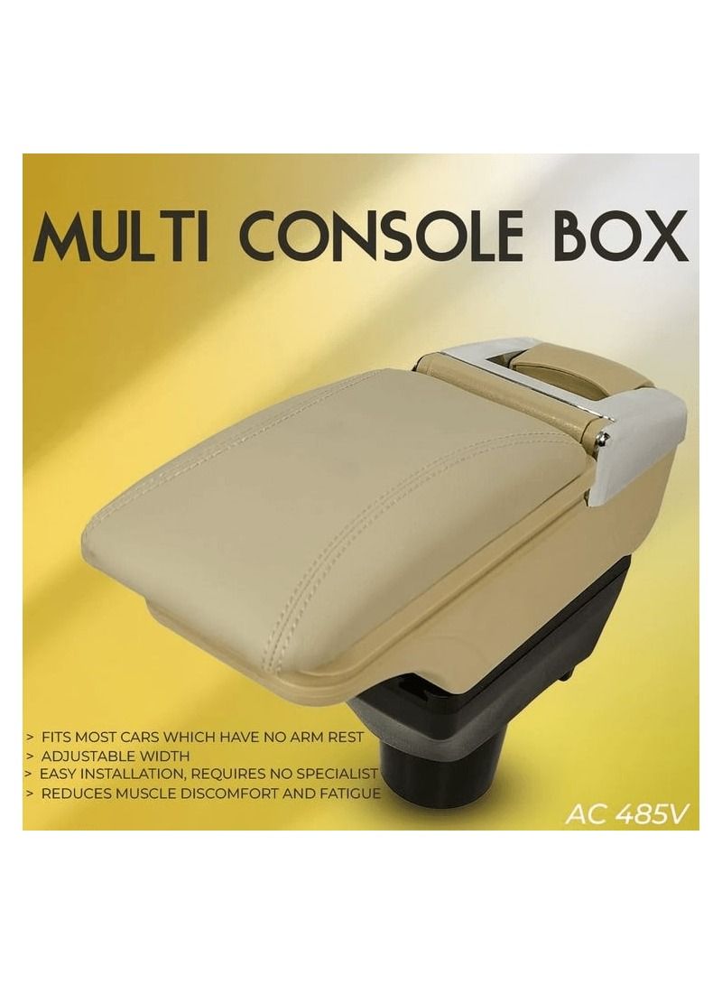 موب MOB صندوق مسند الذراع للمقعد درابزين وسادة وحدة التحكم المركزية مسند الذراع منظم صندوق تخزين بيج مع تشطيب فولاذي AC 485V - Image 1