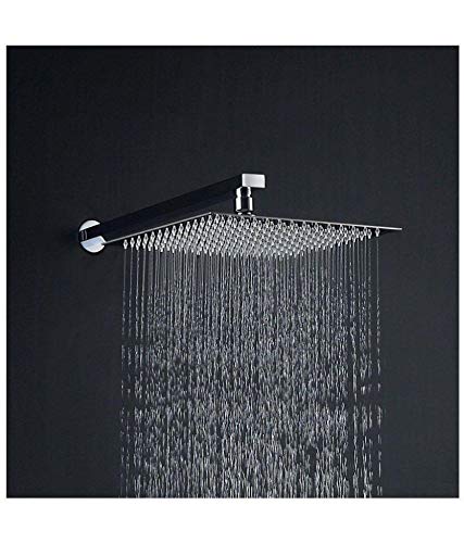 Mawson Glossy 8X8 Inch Shower With 18 inch Arm Stainless Steel Overhead Shower Combo Set - Image 3