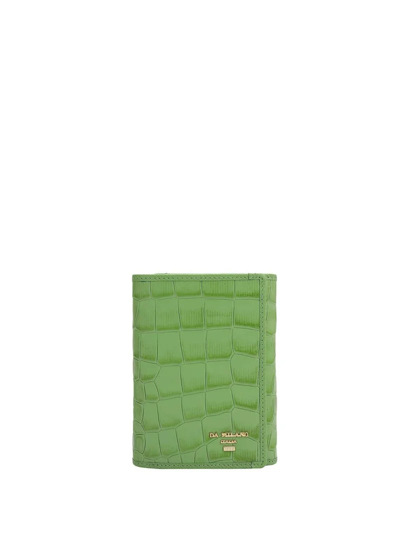 Da Milano Genuine Leather Green Ladies Wallet