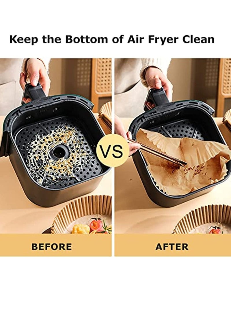 Mi VAZA - 20CM Air Fryer Liners Square, Baking Paper for Air Fryer Water-proof,Parchment Paper for Baking Roasting Microwave - Image 1