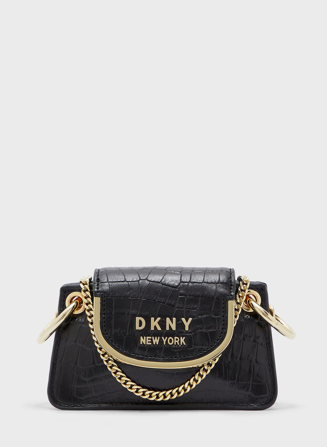 DKNY Micro Mini Leather Crossbody Black New