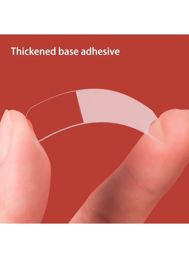 60pcs Reusable Double Sided Tape Waterproof Removable Transparent Wall Mounting Strips For Smooth Surfaces - Image 4