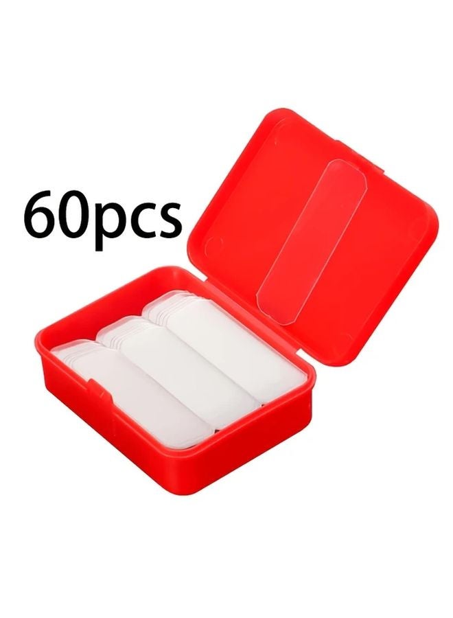 60pcs Reusable Double Sided Tape Waterproof Removable Transparent Wall Mounting Strips For Smooth Surfaces - Image 1