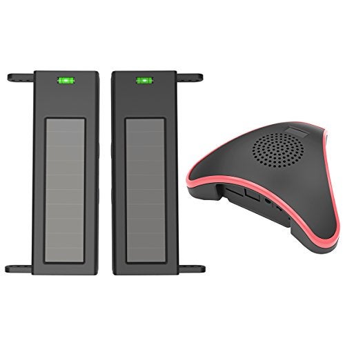 HTZSAFE Solar Wireless Driveway Alarm System- 1/4 Mile Long Transmission Range- 190 Feet Wide Sensor Range- No Wiring No Need Replace Battery- Outdoor Weatherproof DIY Security Perimeter Alert System - Image 1