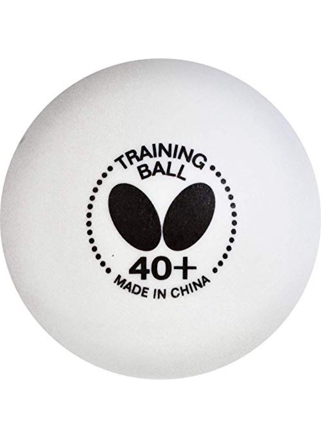 Butterfly 40+ Training Ball – 40+ Ball Used for Training – Available in a Box of 6 or 120 White Training Balls – Comparable to a Three-Star Ball and Perfect for Multiball Practice - Image 1