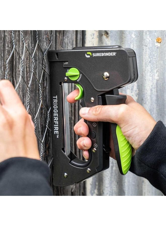 Surebonder Triggerfire Heavy Duty N Crown Staple Gun Black and Green 5625 - Image 3