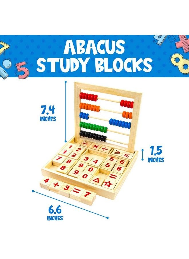 Toysery Abacus For Kids Math Preschool Educational Counting Toy With 50 Multicolor Beads And 30 Wooden Number And Alphabet Blocks For Boys And Girls Ages 3 Years And Above  - Image 4