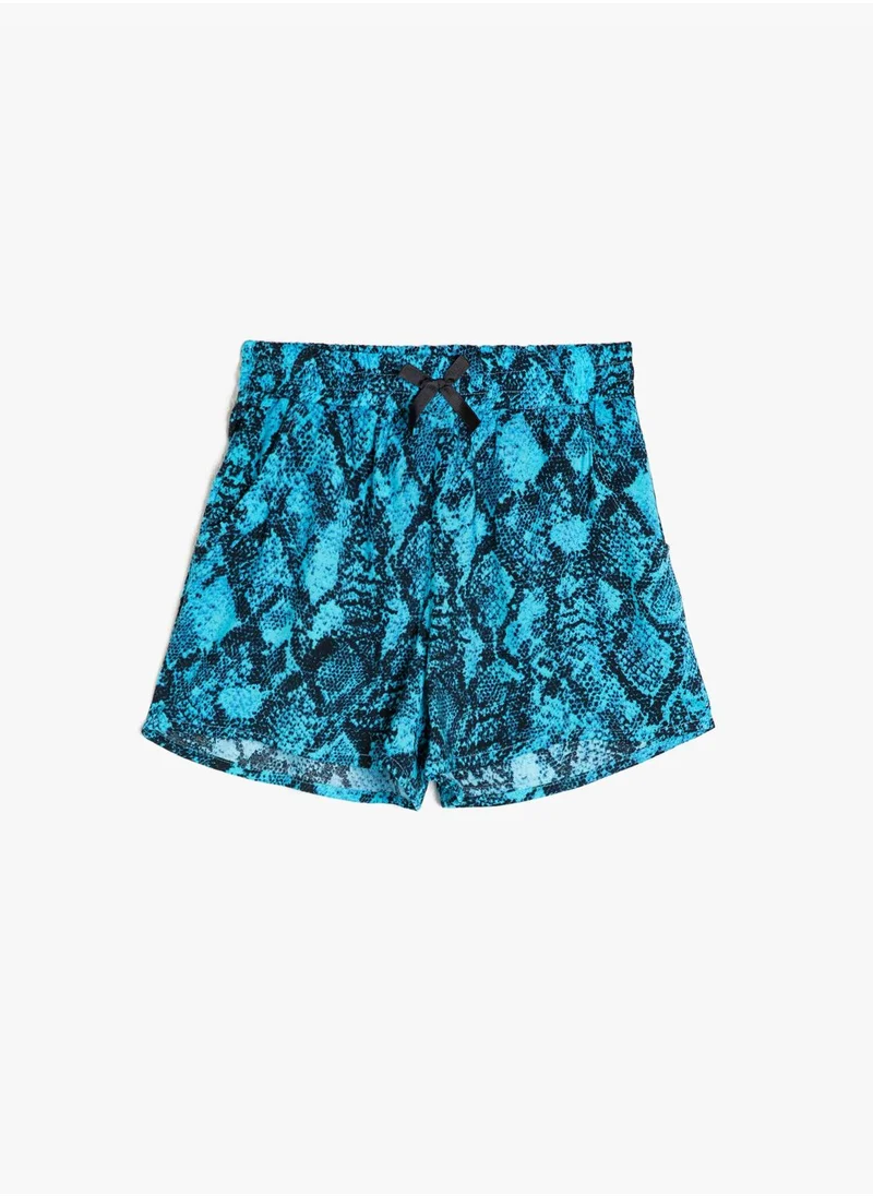 كوتون Snake Patterned Shorts