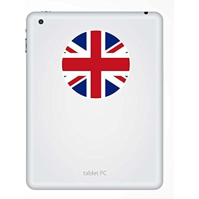 rayihni 2 X 10CM/100MM UNION JACK UK BRITISH FLAG MAP VINYL STICKER DECAL LAPTOP TRAVEL LUGGAGE CAR IPAD SIGN FUN #9067 - Image 2