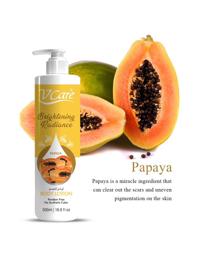 VCare V Care Papaya Extract Body Lotion - 500ml - Revitalizing – Smooth -  Radiant Skin & Tropical Freshness  - Image 5