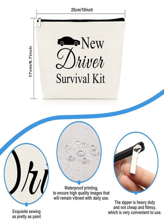 Mikela New Driver Gift Makeup Bag New Driver Present for Teen Girls Car Owner Daughter Niece Graduation Present Cosmetic Bag Christmas Birthday Gift for Women Her Best Friend Girlfriend Travel Cosmetic Pouch - Image 2