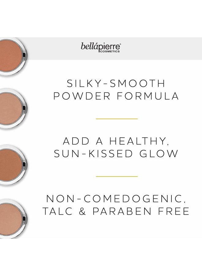 BellaPierre Compact Mineral Bronzer | Beautifully Warms for a Sun Kissed Glow | Infused with Nourishing Jojoba | Non-Toxic & Paraben Free Formula - Starshine - 0.3 Oz  - Image 4