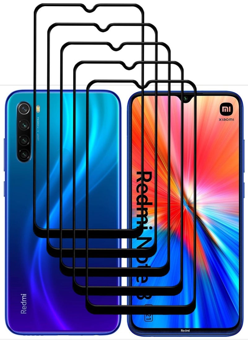 ACLIX 5 Pieces Antistatic ESD Dustproof Premium Quality High Definition Tempered Glass Screen Protector Designed For Xiaomi Redmi Note 8 - Image 1
