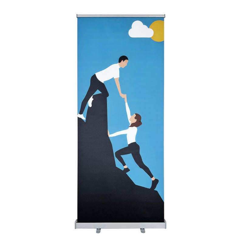 4U Media&Displays 4U MediaDisplays 1 UNIT 335x80 Standard Retractable Banner Stand with Carrying padded Canvas Bag and Box Stand Only 335x80 