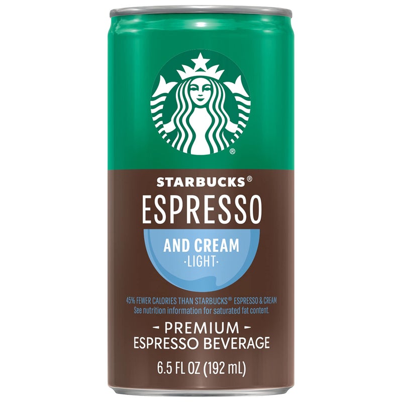 Starbucks Ready to Drink Coffee, Espresso & Cream Light , 6.5oz Cans (12 Pack) (Packaging May Vary) - Image 3