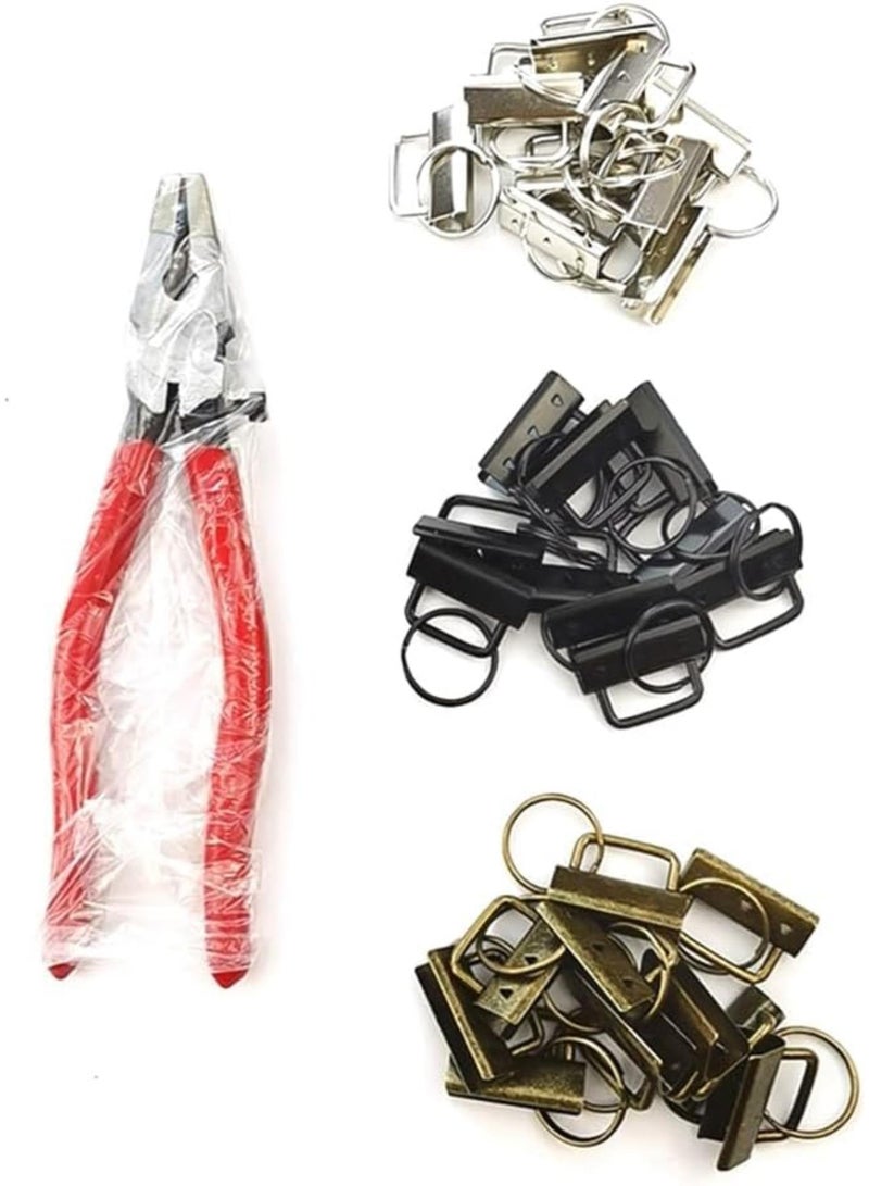 GGOOT 31 Pieces of 32Mm Keychain Hardware Kit is Suitable for Wrist Clamp Lanyard Keychain DIY Tools - Image 4
