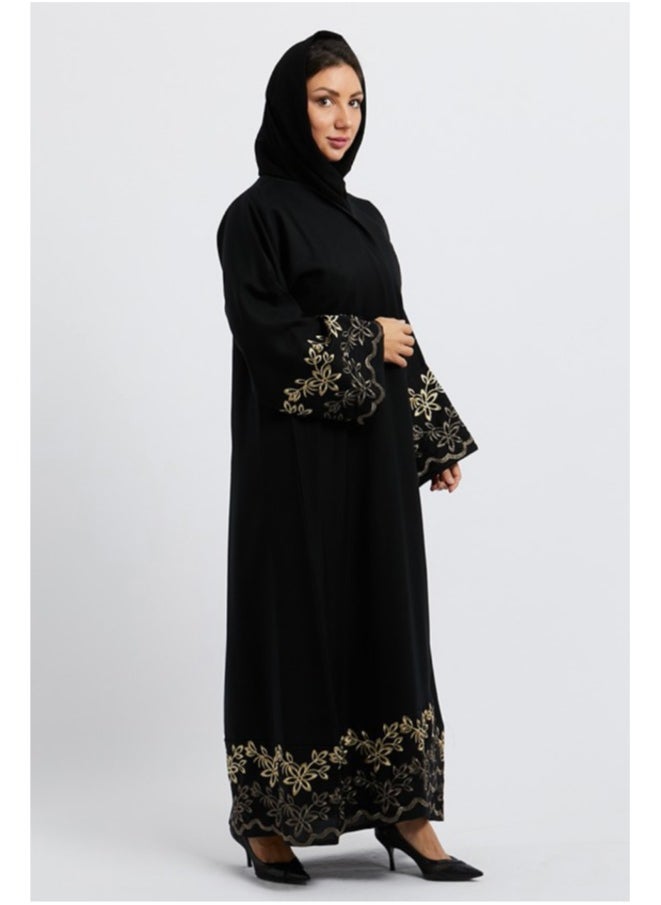 Evva Evva Luxury Saudi Abaya for Women – Elegant Open Front Modest Wear in Premium Fabric – Ideal for Ramadan, Eid, and Everyday Elegance  - Image 4
