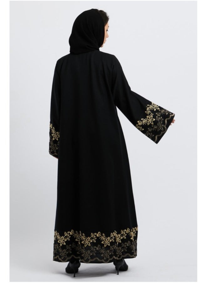 Evva Evva Luxury Saudi Abaya for Women – Elegant Open Front Modest Wear in Premium Fabric – Ideal for Ramadan, Eid, and Everyday Elegance  - Image 2