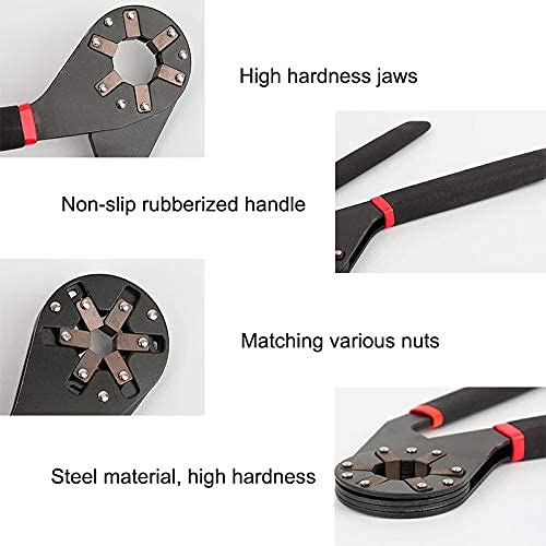 siddhmurti 8 Inch Bionic Adjustable Round Head Wrench by Logger Head Tools 14 Wrenches in 1 Grabs Bolt On All 6 Sides Patented Design Multiplies Gripping Force - Image 4