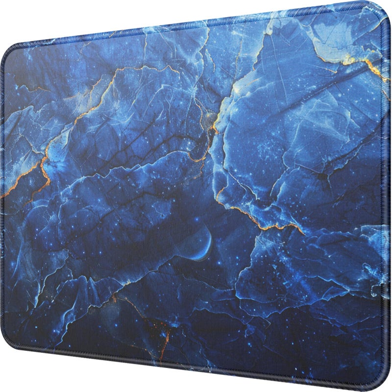 MROCO Mouse Pad [30% Larger] with Anti-Fray Stitched Edges, Premium-Textured Waterproof Surface, Non-Slip Rubber Base, Computer & Gaming Mouse Mat for Laptop, Office & Home, 8.5 x 11 in, Ocean Marble - Image 1