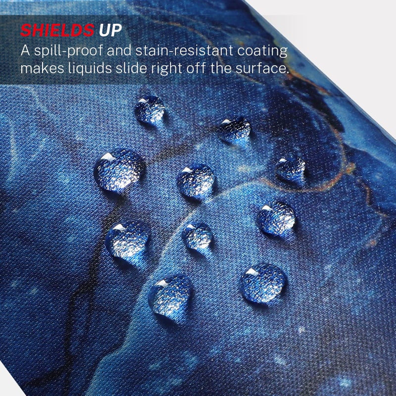 MROCO Mouse Pad [30% Larger] with Anti-Fray Stitched Edges, Premium-Textured Waterproof Surface, Non-Slip Rubber Base, Computer & Gaming Mouse Mat for Laptop, Office & Home, 8.5 x 11 in, Ocean Marble - Image 5
