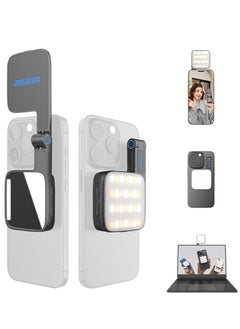 Amaran Go Mini Phone Light, Magnetic LED with Dual Mirror Light, Adjustable 2700K-6500K CCT, 10 Lighting Effects, USB-C Fast Charging, Soft & Accurate Lighting for Mobile Creators (White) - pzsku/Z66729C02853ED0F904E8Z/45/_/1738410020/74759bc4-862c-4085-8a54-e7a9f7924dd1