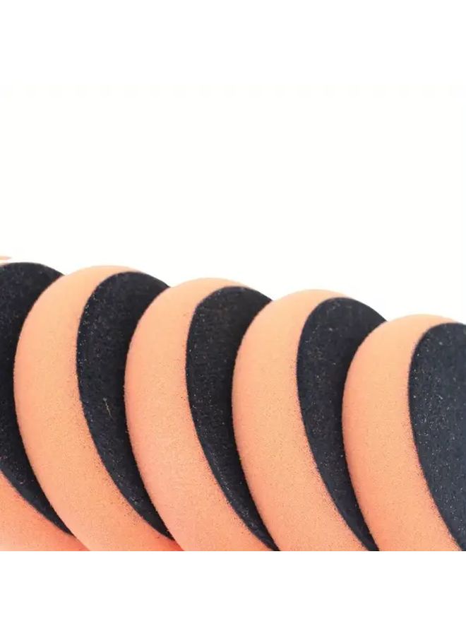 6 قطع من إسفنج الشمع ProWax المصنوع من ألياف البوليستر مع مقبض، أقراص تلميع يدوية دائرية لتلميع السيارات - Image 2