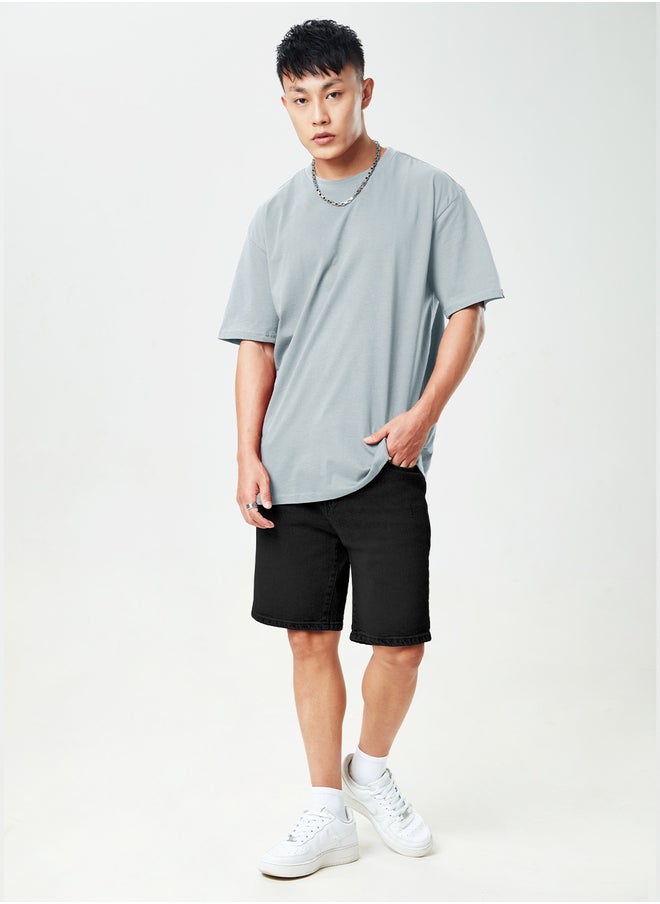 The Souled Store The Souled Store Basic Pearl Coloured Oversized T-Shirts for Men and Boys  - Image 1