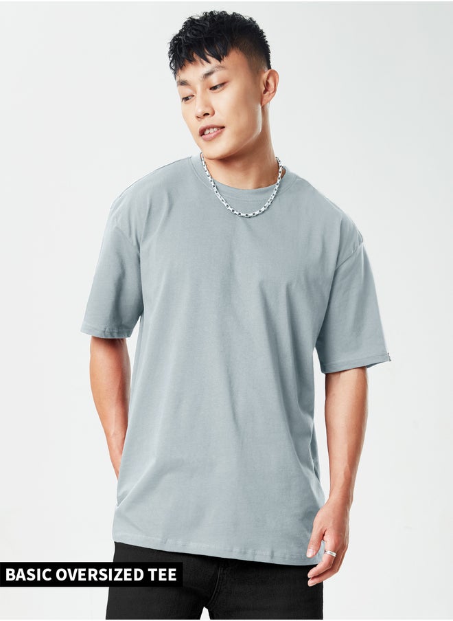 The Souled Store The Souled Store Basic Pearl Coloured Oversized T-Shirts for Men and Boys  - Image 2