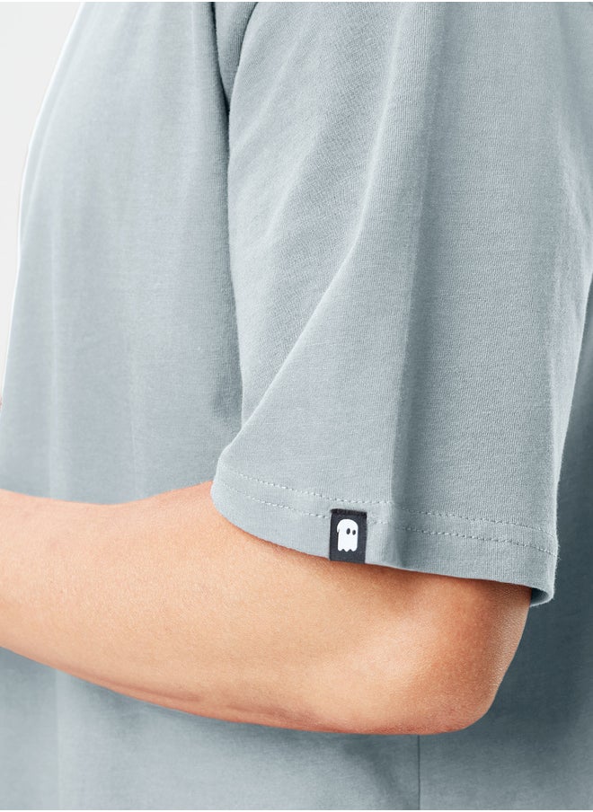 The Souled Store The Souled Store Basic Pearl Coloured Oversized T-Shirts for Men and Boys  - Image 3