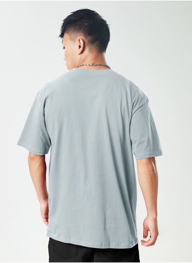 The Souled Store The Souled Store Basic Pearl Coloured Oversized T-Shirts for Men and Boys  - Image 5