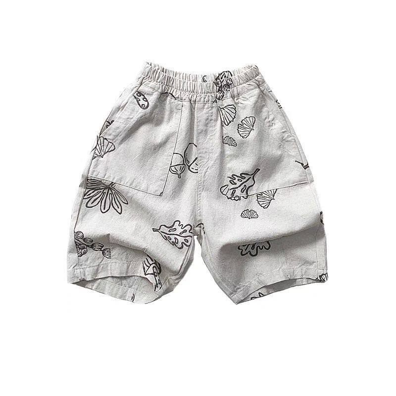 Korean Style Kids' Cropped Pants with Print - Image 5