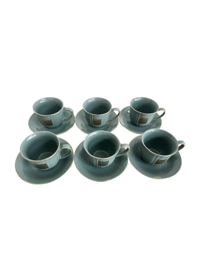 XIANGYU Coffee Tea Cup And Saucer Set Ceramic - Image 1