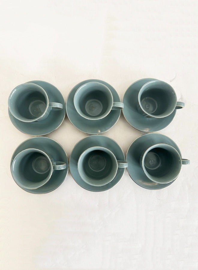 XIANGYU Coffee Tea Cup And Saucer Set Ceramic - Image 5