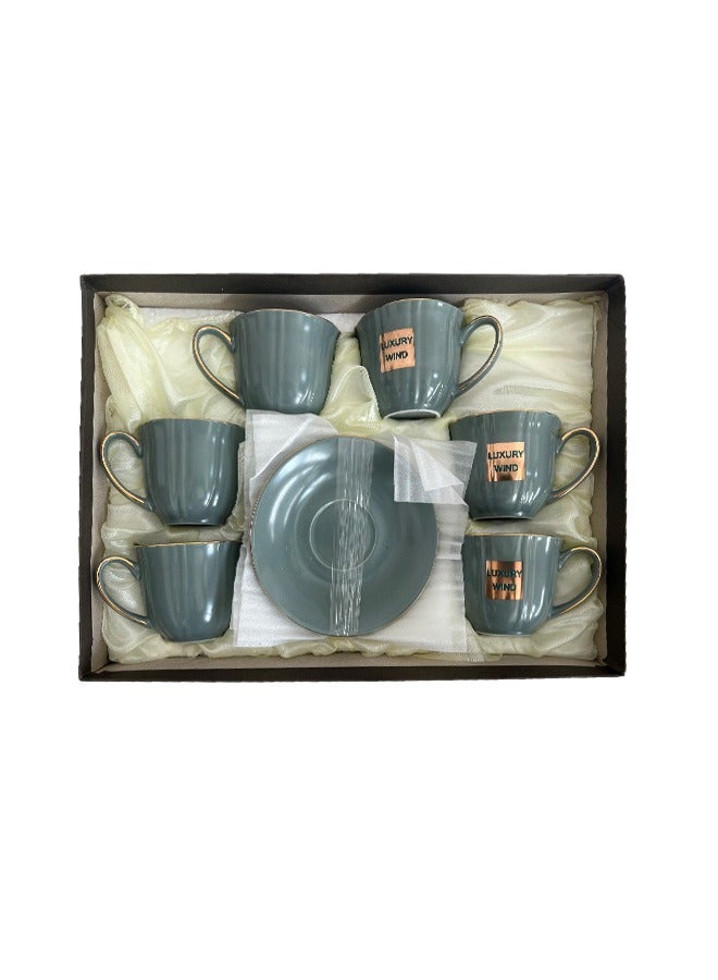 XIANGYU Coffee Tea Cup And Saucer Set Ceramic - Image 4