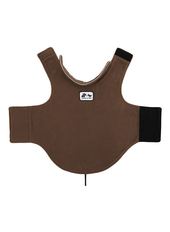 أوتاد معطف من الصوف القطبي يمكن ارتداؤه على الوجهين يوفر الدفء بني - Image 3