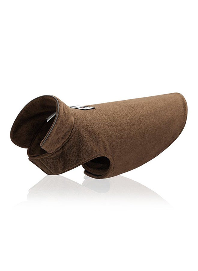 أوتاد معطف من الصوف القطبي يمكن ارتداؤه على الوجهين يوفر الدفء بني - Image 1