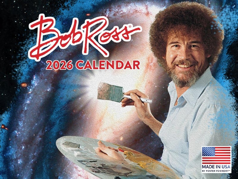 Poster Foundry Bob Ross Calendar 2026 Wall 12 Month Monthly Bob Ross Gifts Calender | American Made In The USA - Image 1