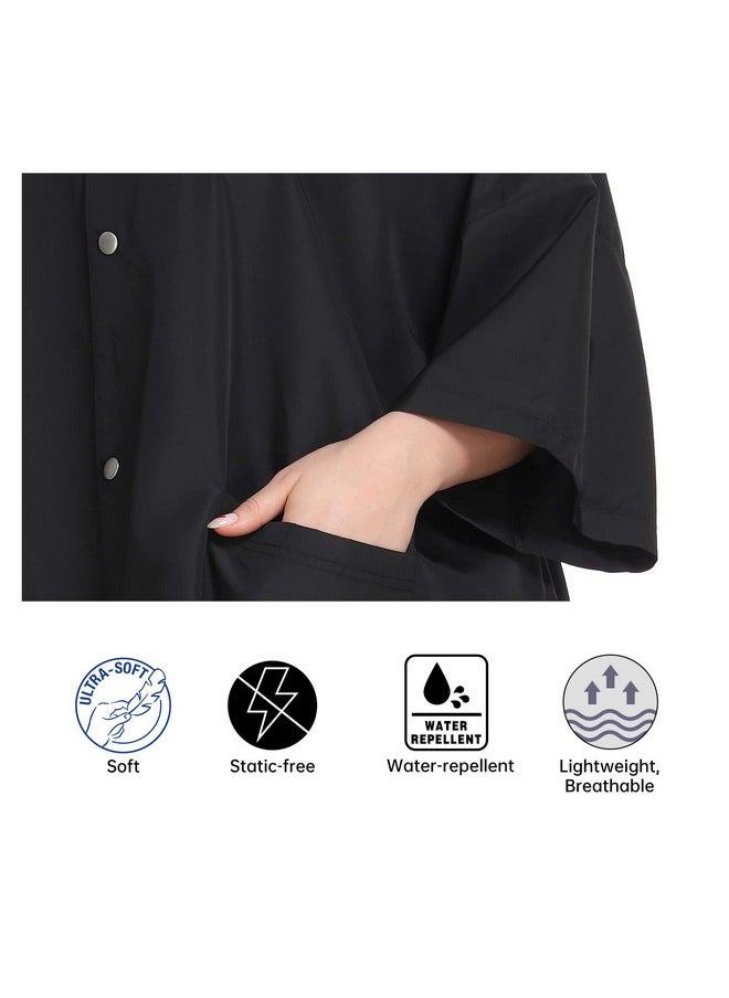 Perfehair PERFEHAIR Salon Client Gown Capes - Plus Size Hair Coloring Wrap Kimono Style for Women & Men, Hair Stylist, Dog Grooming Smock with 2 Pockets, 5 Snap Closures, Lightweight & Soft  - Image 4