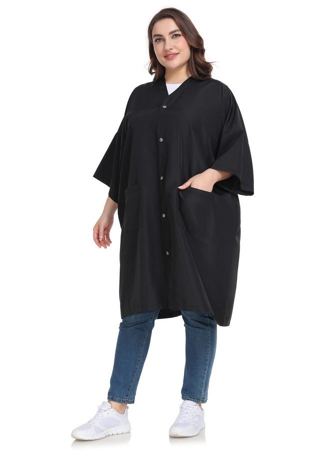 Perfehair PERFEHAIR Salon Client Gown Capes - Plus Size Hair Coloring Wrap Kimono Style for Women & Men, Hair Stylist, Dog Grooming Smock with 2 Pockets, 5 Snap Closures, Lightweight & Soft  - Image 1