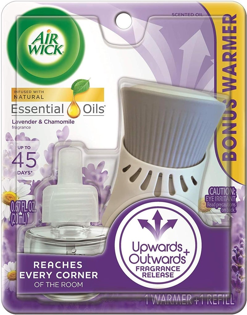 Air Wick plug in Scented Oil, Starter Kit, Lavender & Chamomile 1ct, Essential Oils, Air Freshener - Image 1