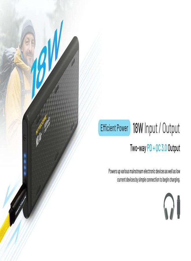 Nitecore NB Air 5000mAh Ultra Lightweight and Slim Power Bank, USB-C Port for Phones, Smart Watches, Earbuds, Flashlights, and Headlamps - Image 3