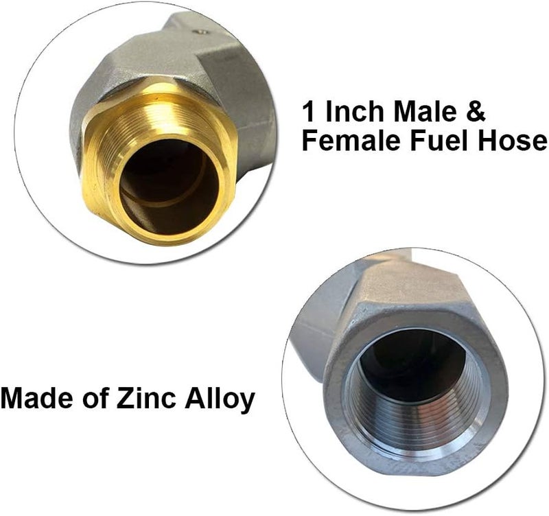 YIENAKFUN 2PCS 1 Inch NPT Fuel Hose Swivel 360 Rotating Connector for Fuel Nozzle - Image 4