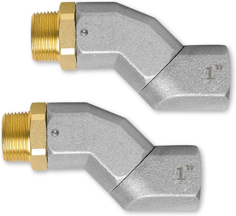 YIENAKFUN 2PCS 1 Inch NPT Fuel Hose Swivel 360 Rotating Connector for Fuel Nozzle - Image 1