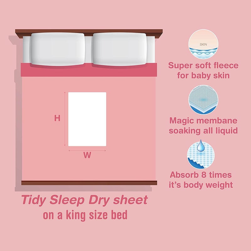 Saugat Traders Waterproof Baby Bed Protector Dry Sheet -Baby Dry Cloth-Small Size 70 * 50, Pack of 2 (Purple-Baby Pink) - Image 5