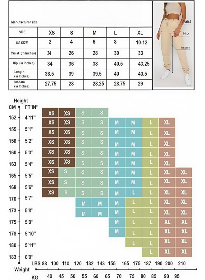 NIBEMINENT سروال رياضي نسائي عالي الخصر مع حبل سحب، بنطال جوجر، بنطال رياضي بقاع مشدود، سروال تمرين - Image 5