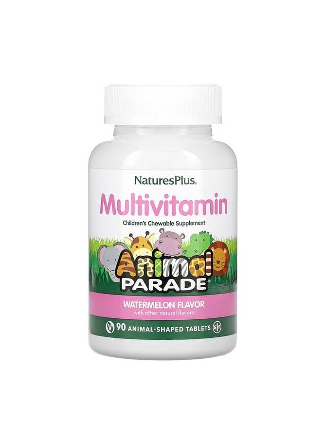 Animal Parade, Children's Chewable Multivitamin Supplement, Watermelon, 90 Animal-Shaped Tablets